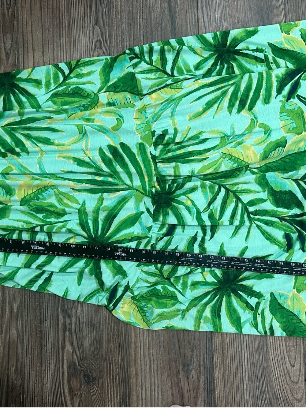 Tropical Green Leaf Summer Hawaiian Vacation Cruise Beach Maxi Dress - Picture 8 of 16